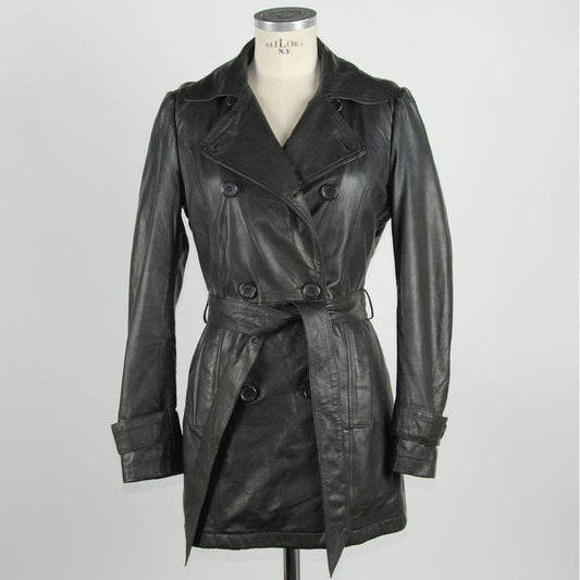 Emilio Romanelli Brown Leather Women's Coat Emilio Romanelli