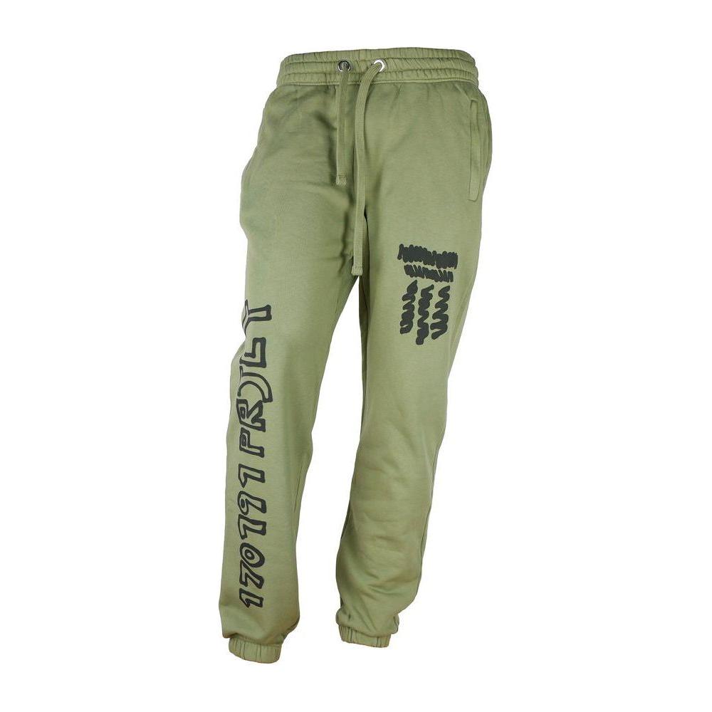 Diego Venturino Green Cotton Men Trouser Diego Venturino