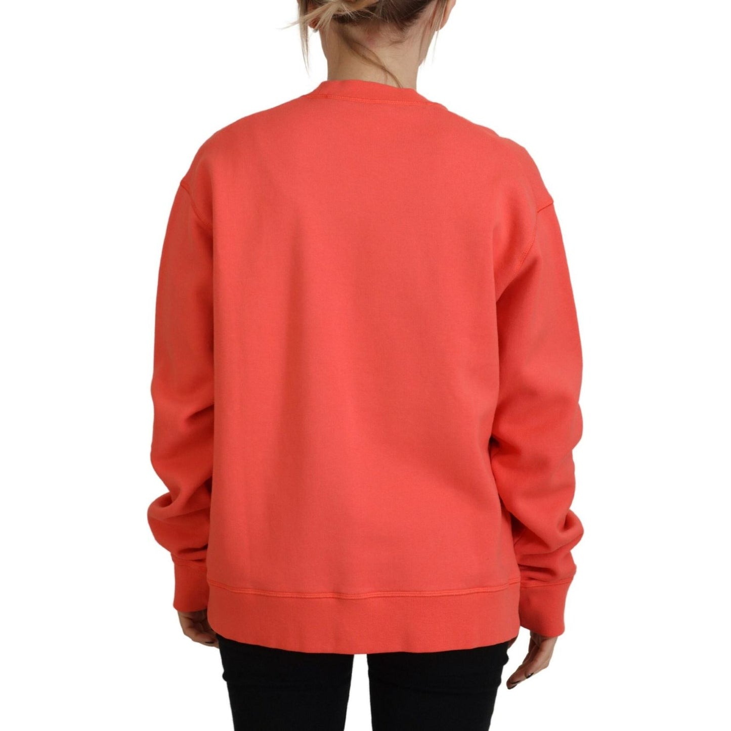 Dsquared² Pink Logo Embroidery Women Long Sleeve Sweater Dsquared²