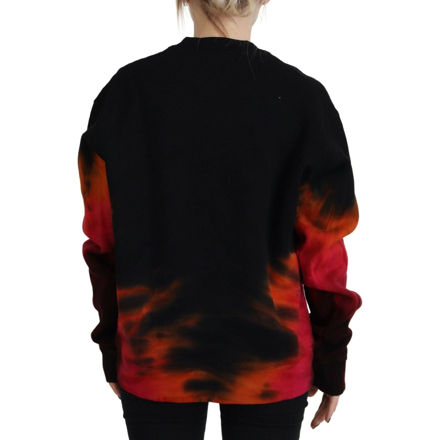 Dsquared² Black Tie Dye Logo Print Women Long Sleeve Sweater Dsquared²