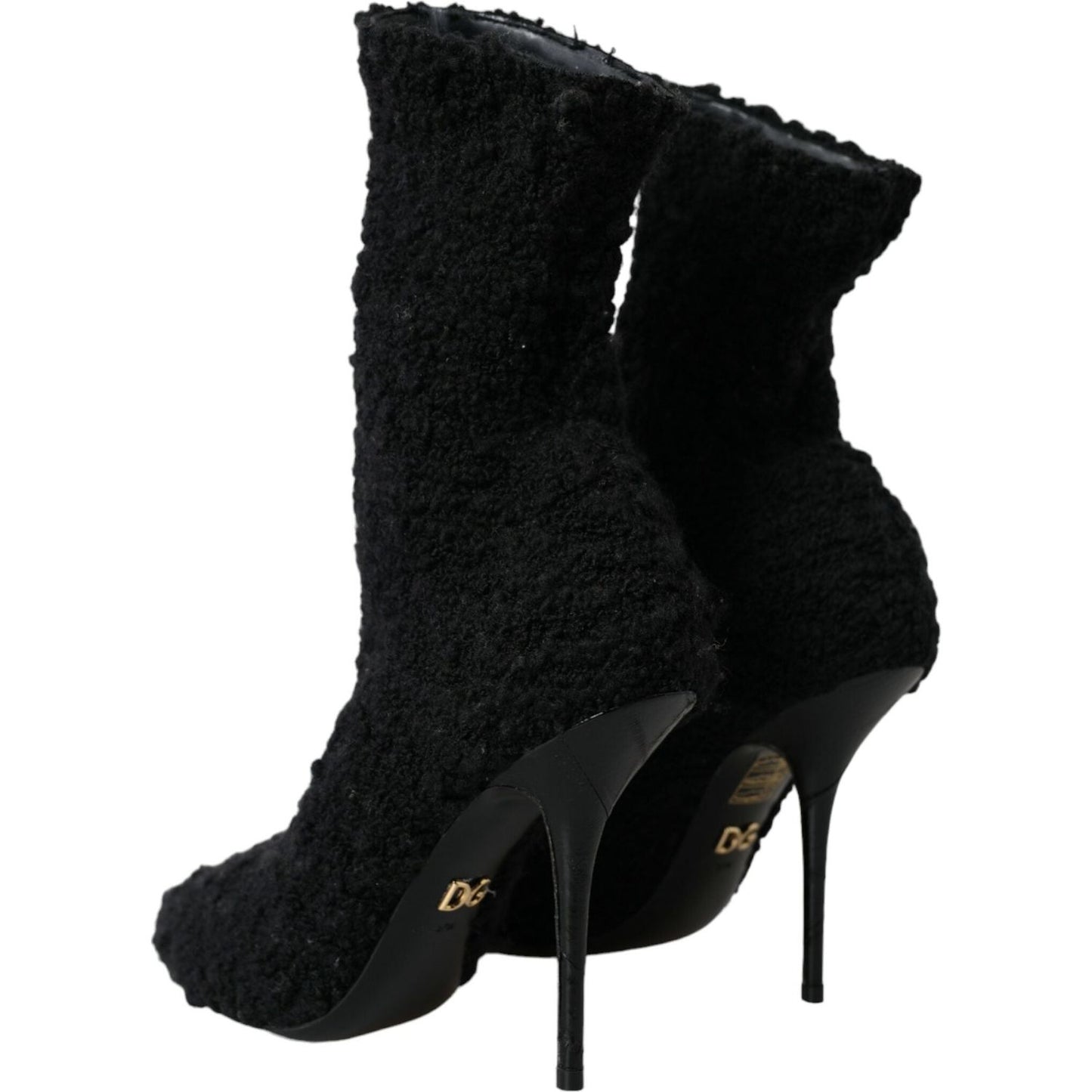 Dolce & Gabbana Black Stiletto Heels Mid Calf Boots Shoes Dolce & Gabbana