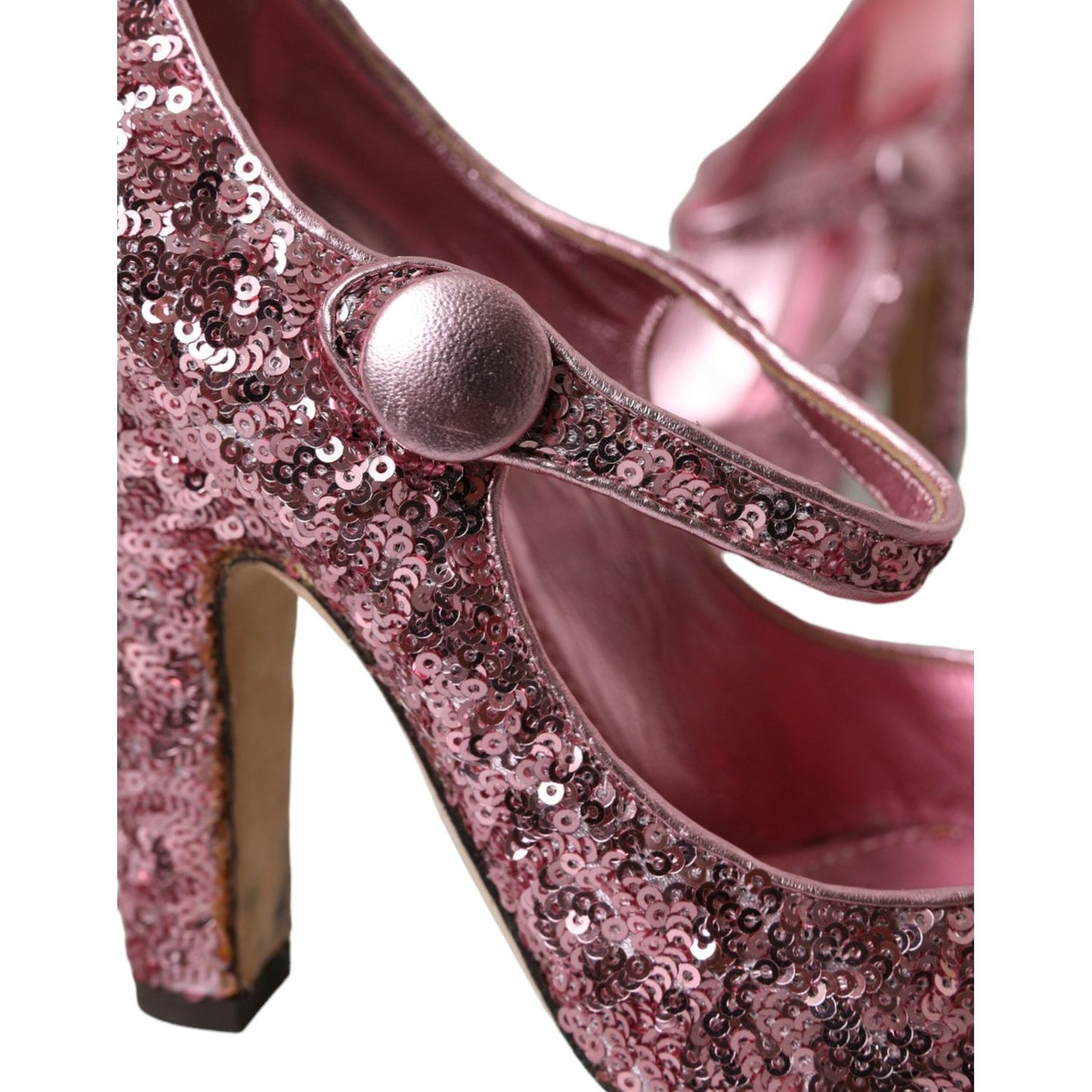 Dolce & Gabbana Pink Sequin Mary Jane Pumps High Heels Shoes Dolce & Gabbana