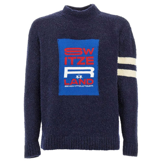 La Martina Blue Polyamide Sweater La Martina