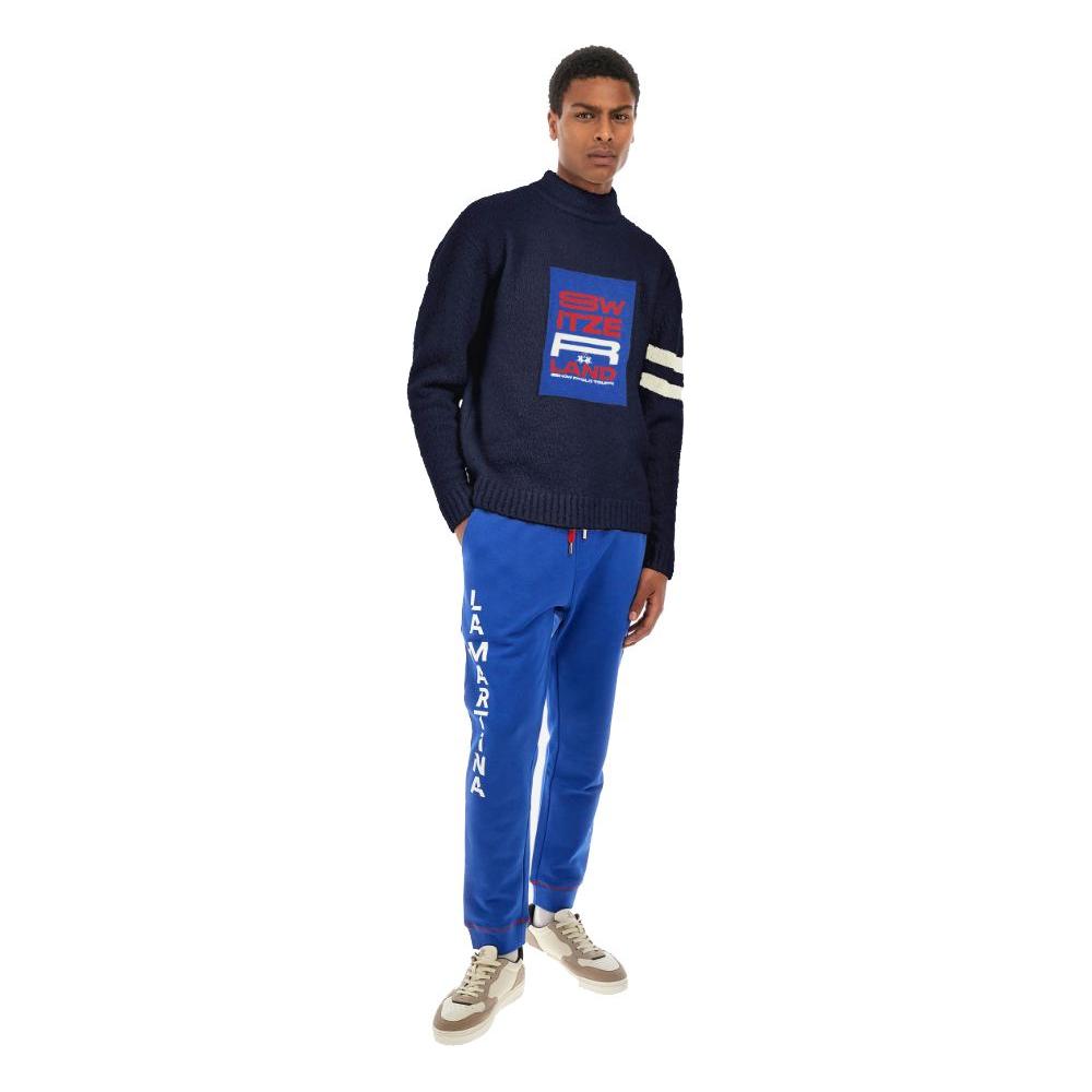 La Martina Blue Polyamide Sweater La Martina