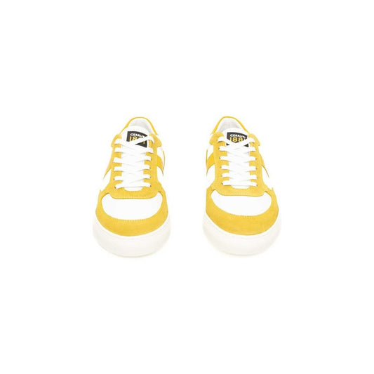 Cerruti 1881 Yellow Leather Men Sneaker Cerruti 1881