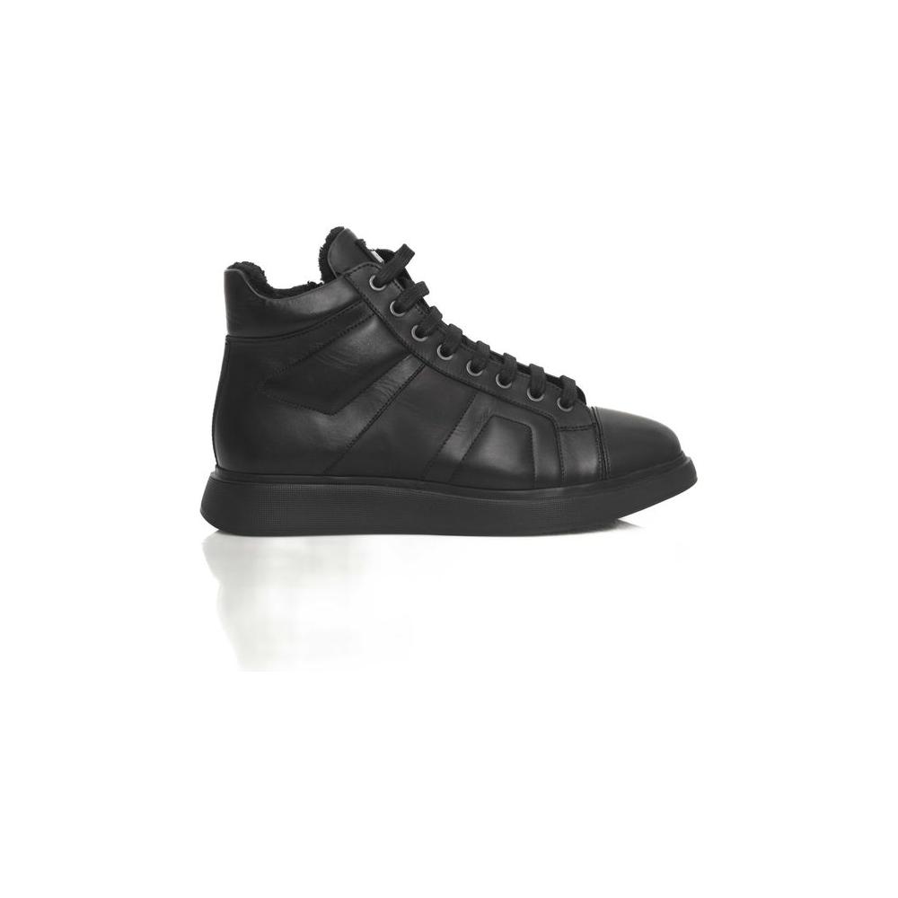 Cerruti 1881 Black Leather Women Sneaker Cerruti 1881