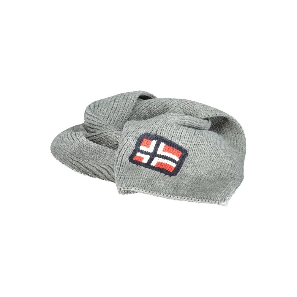 Norway 1963 Gray Acrylic Scarf Norway 1963