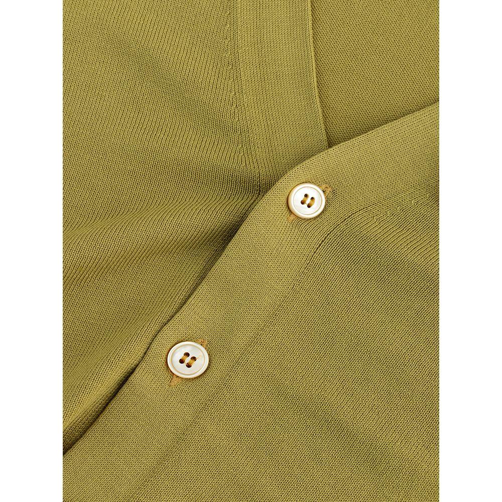 Gran Sasso Italian Wool Cardigan in Vibrant Yellow Gran Sasso