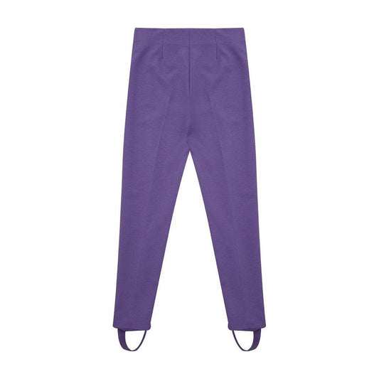 Lardini Elegant Purple Viscose Pants Lardini