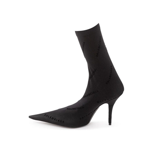 Balenciaga Elegant Black Spandex Statement Boots Balenciaga