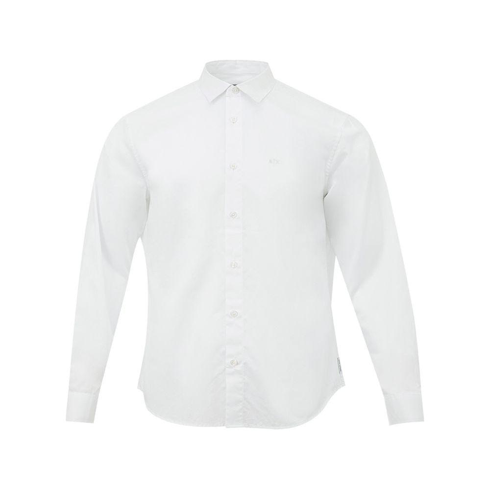 Armani Exchange Elegant White Cotton Shirt for Men Armani Exchange