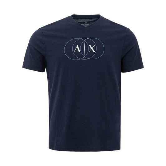 Armani Exchange Sleek Blue Cotton Tee for Men Armani Exchange