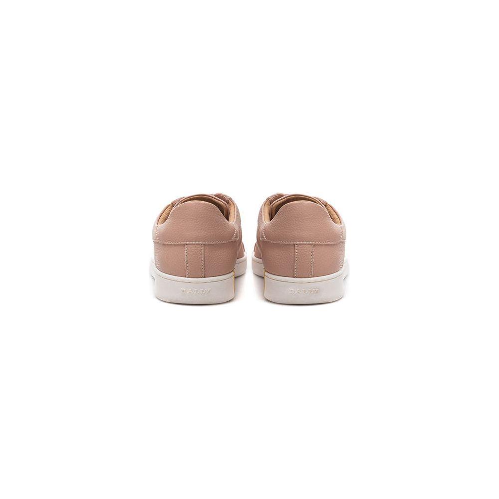 Bally Elegant Pink Cotton Leather Sneakers Bally