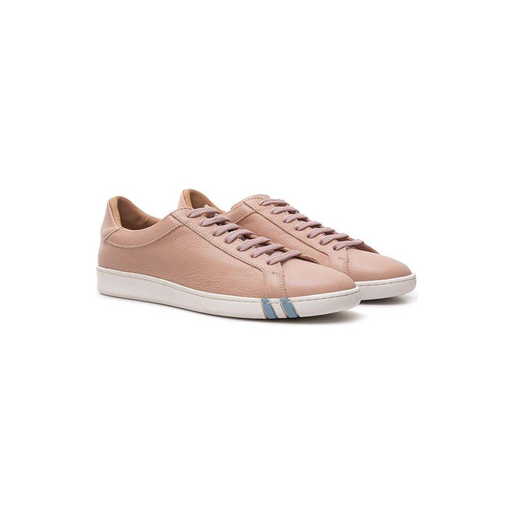 Bally Elegant Pink Leather Sneakers Bally