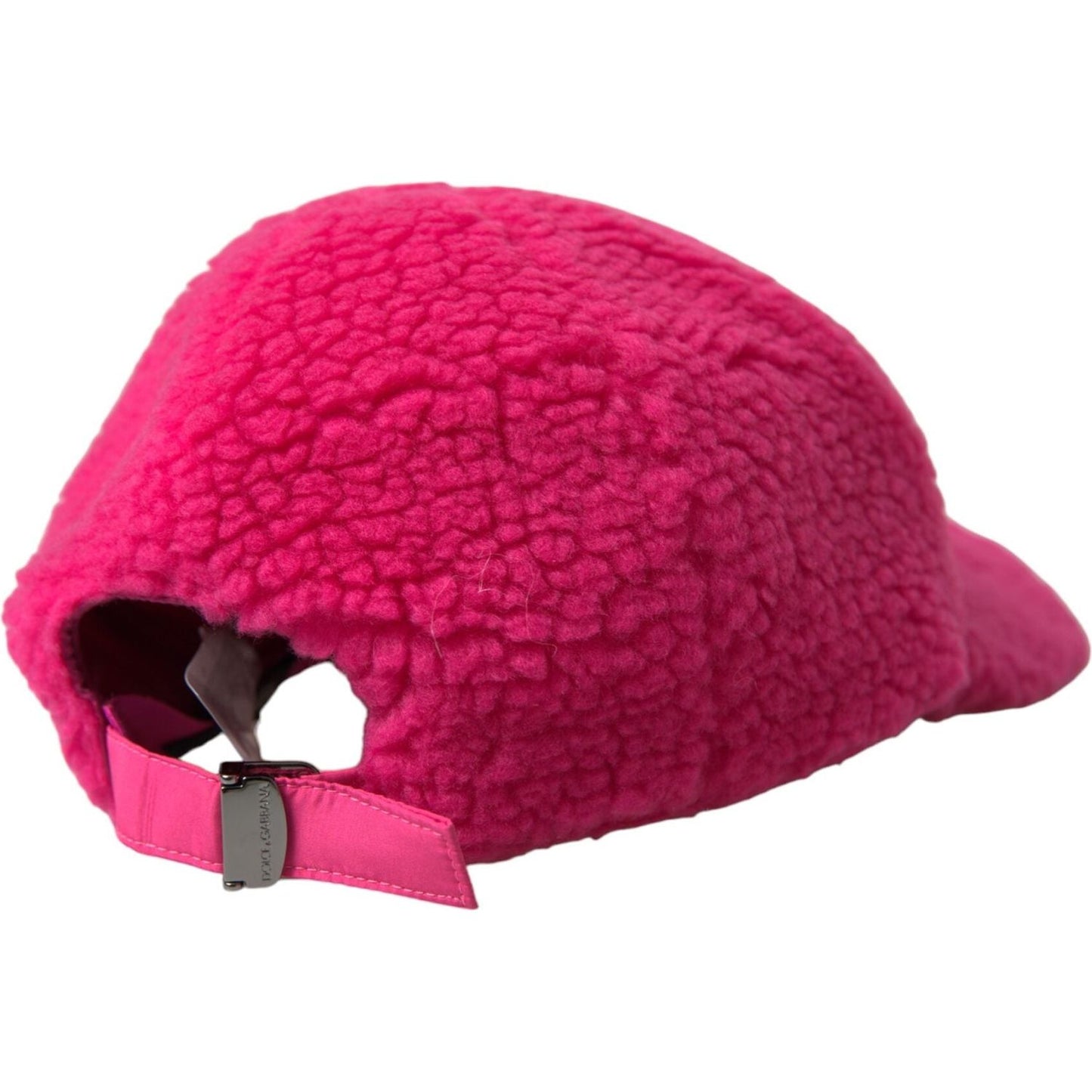 Dolce & Gabbana Pink Fleece Plush Baseball Hat Men Dolce & Gabbana