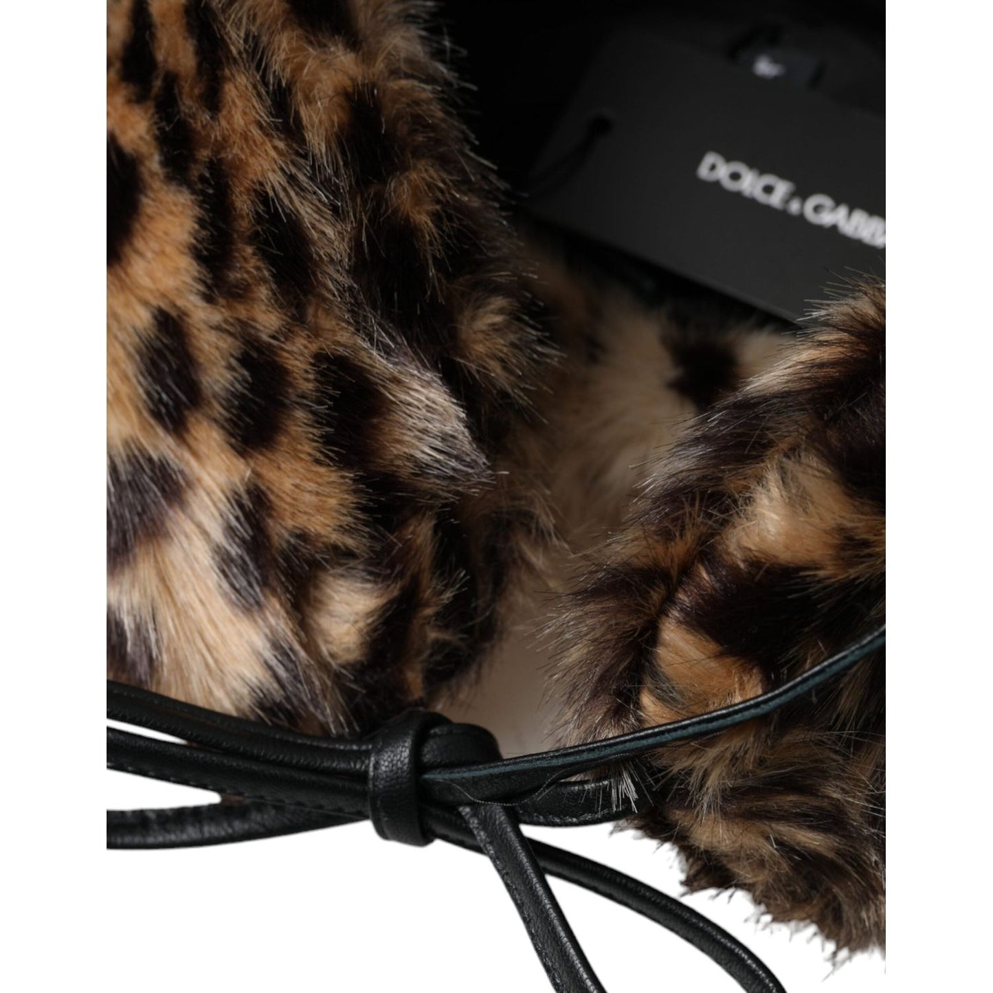 Dolce & Gabbana Multicolor Leopard Fur Trapper Women Hat Dolce & Gabbana