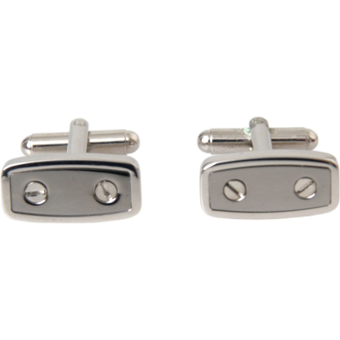 Dolce & Gabbana Silver Plated Metal Brass Pin Men Cufflinks Cufflinks Dolce & Gabbana