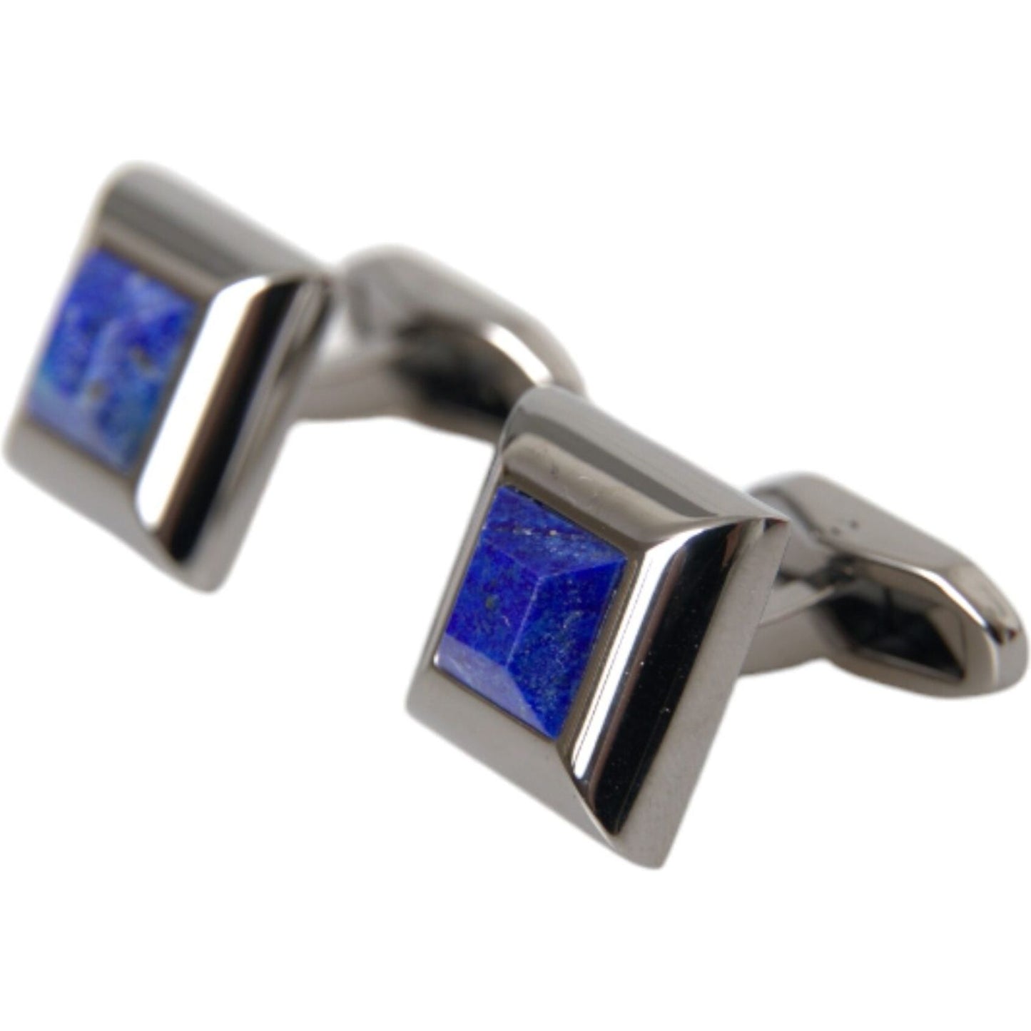 Dolce & Gabbana Silver Plated Brass Pin Crystal Cufflinks Cufflinks Dolce & Gabbana