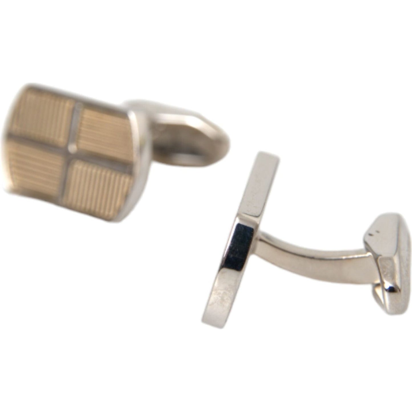 Dolce & Gabbana Silver Gold Plated Metal Brass Pin Cufflinks Cufflinks Dolce & Gabbana