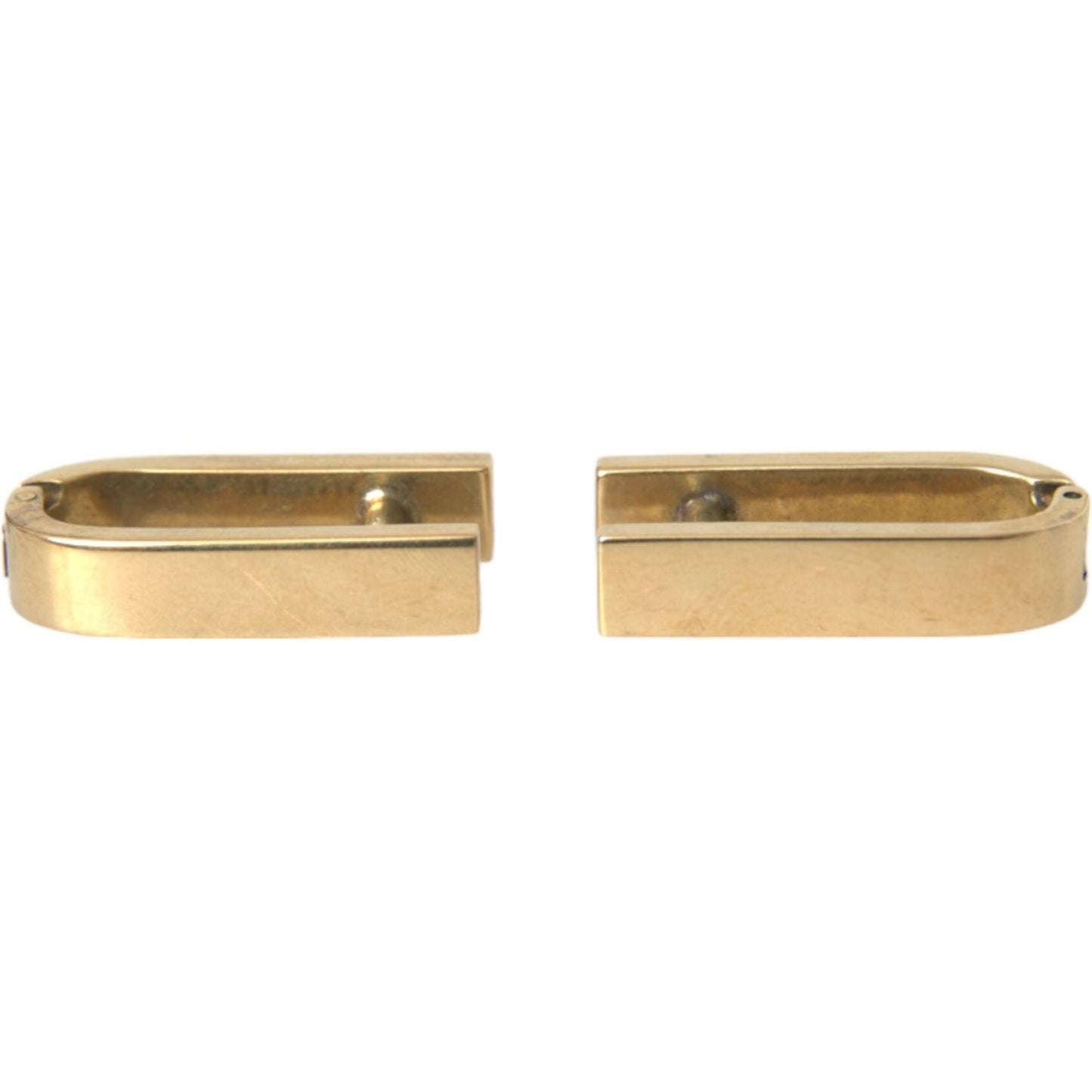 Dolce & Gabbana Gold Plated Metal Brass Pin Men Cufflinks Cufflinks Dolce & Gabbana