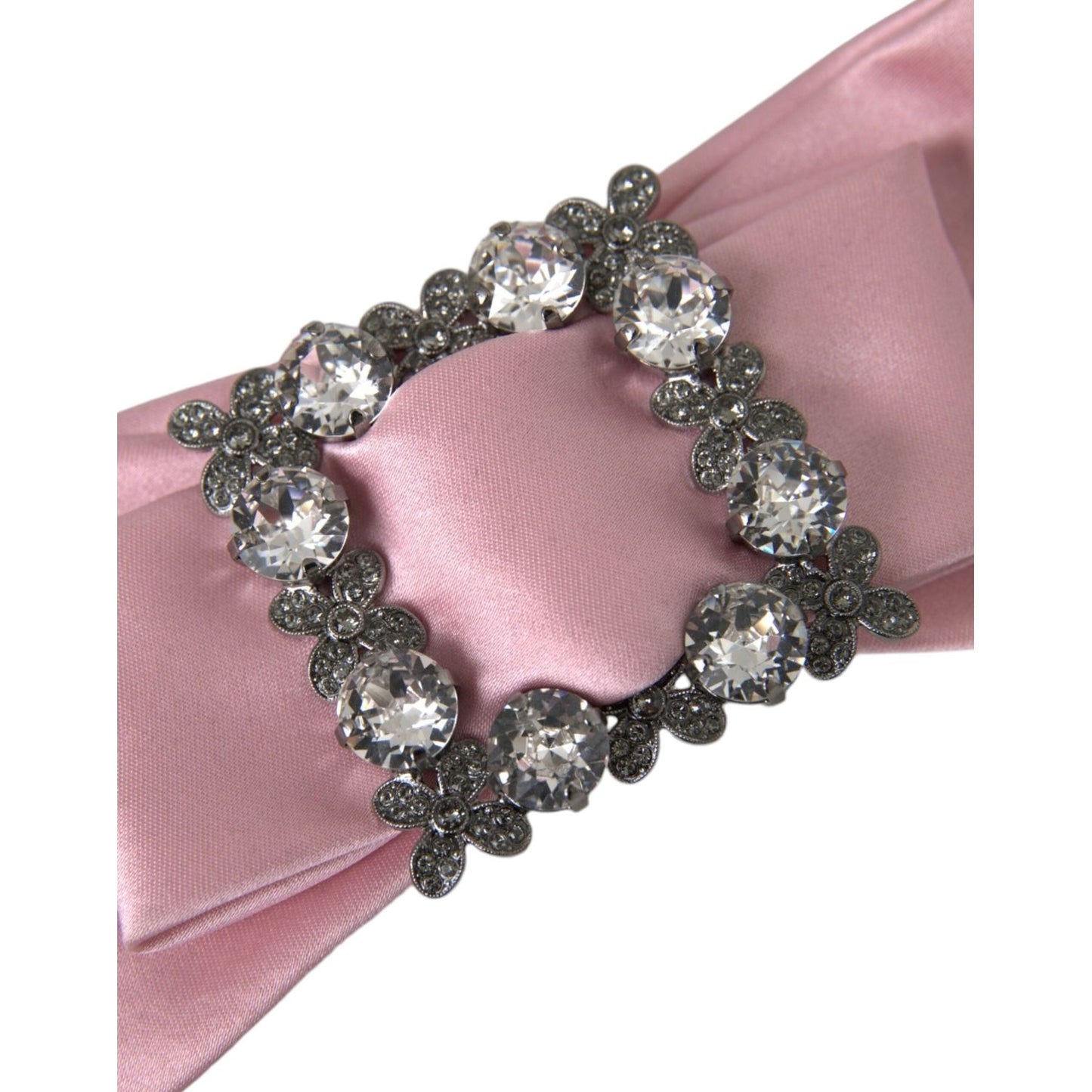 Dolce & Gabbana Pink Satin Crystal Jewelry Brooch Hair Pin FASHION ACCESSORIES Dolce & Gabbana