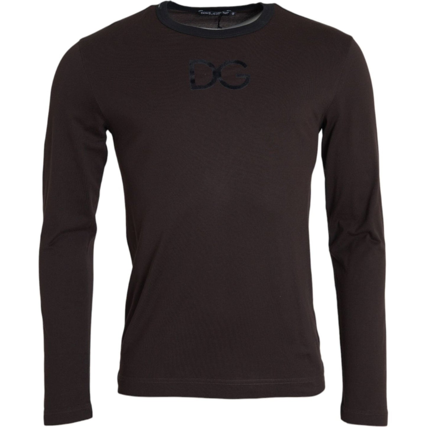 Dolce & Gabbana Brown DG Logo Crewneck Pullover Sweater Dolce & Gabbana