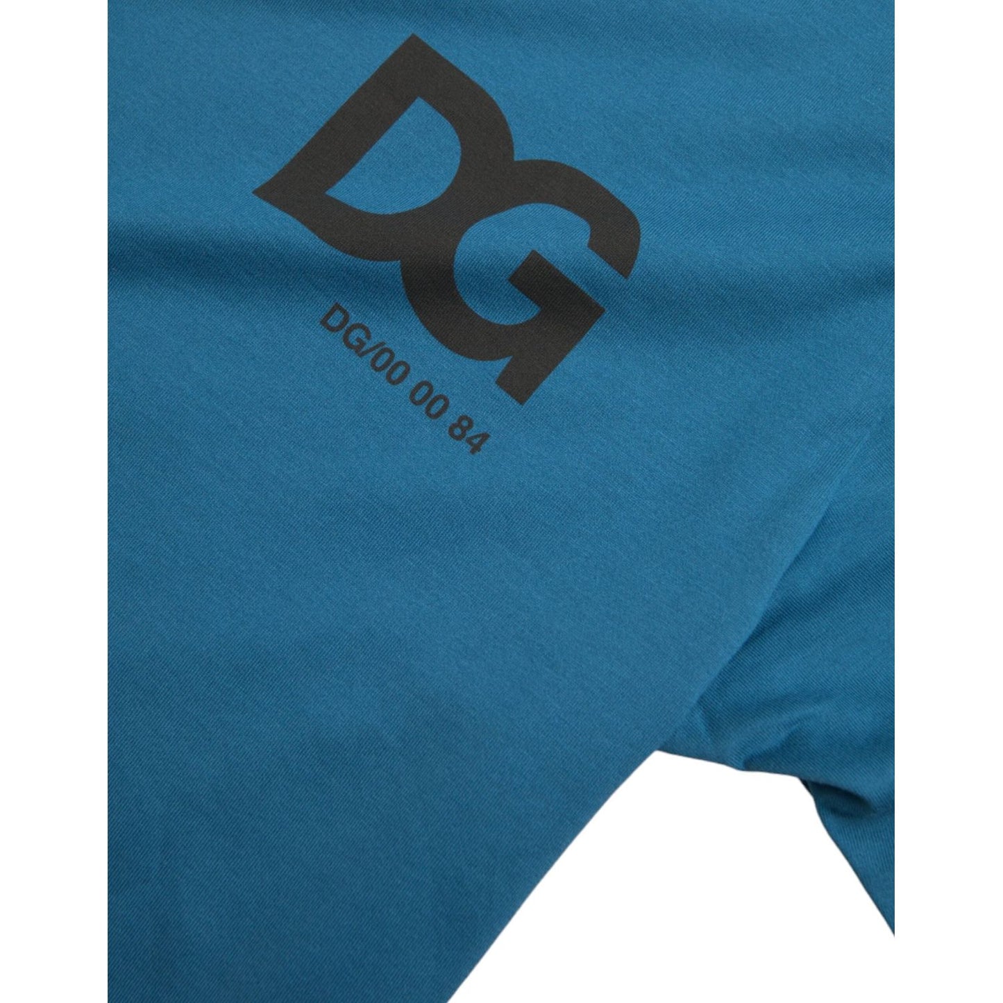 Dolce & Gabbana Blue Logo Round Neck Short Sleeves T-shirt Dolce & Gabbana