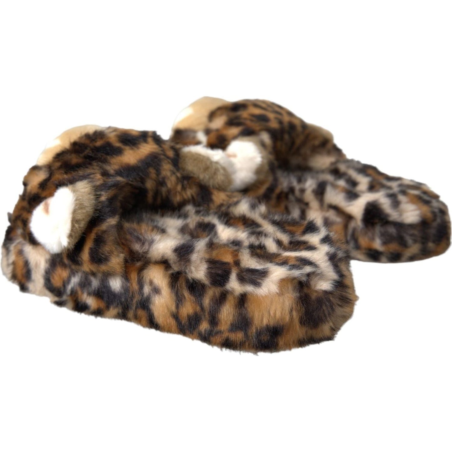 Dolce & Gabbana Brown Tiger Slippers Flats Sandals Shoes Dolce & Gabbana