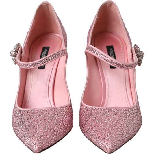 Dolce & Gabbana Pink Strass Crystal Heels Pumps Shoes Dolce & Gabbana