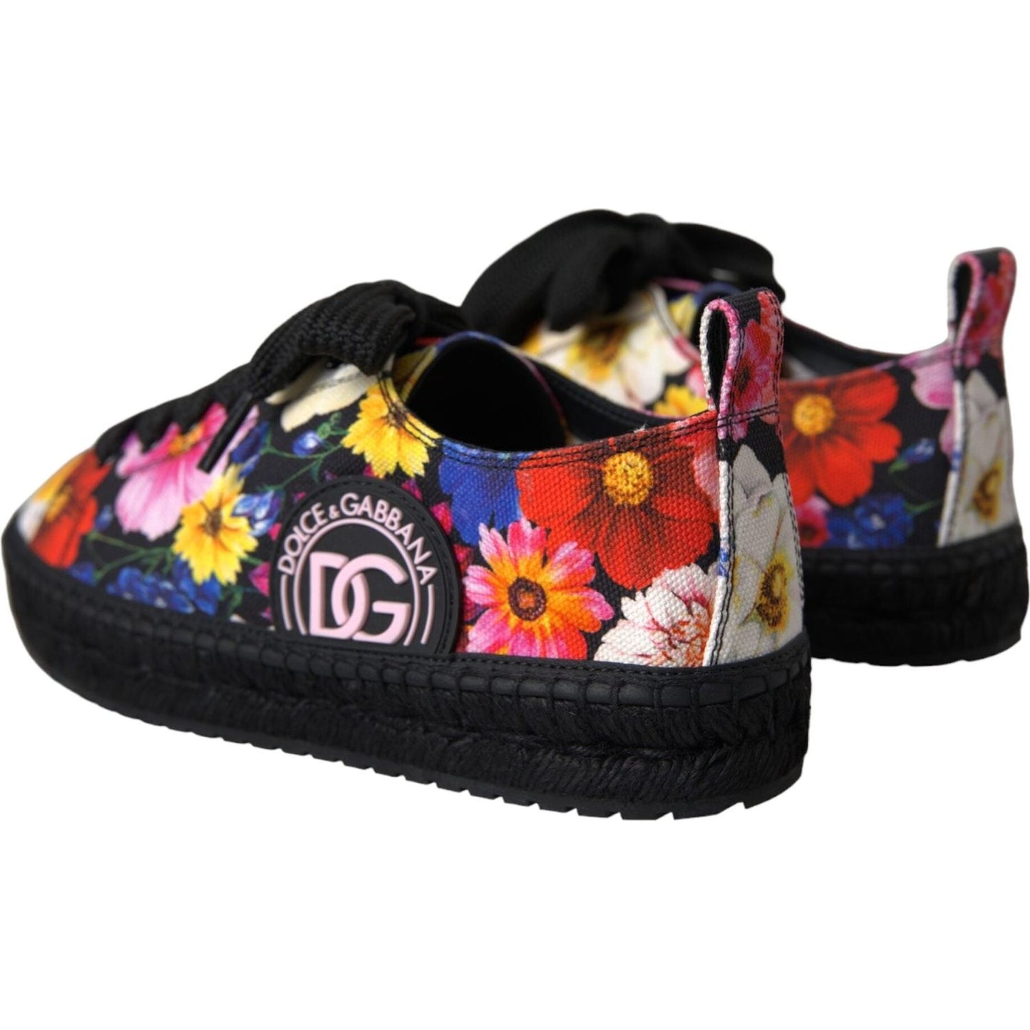 Dolce & Gabbana Multicolor Canvas Floral Espadrilles Sneakers Shoes Dolce & Gabbana