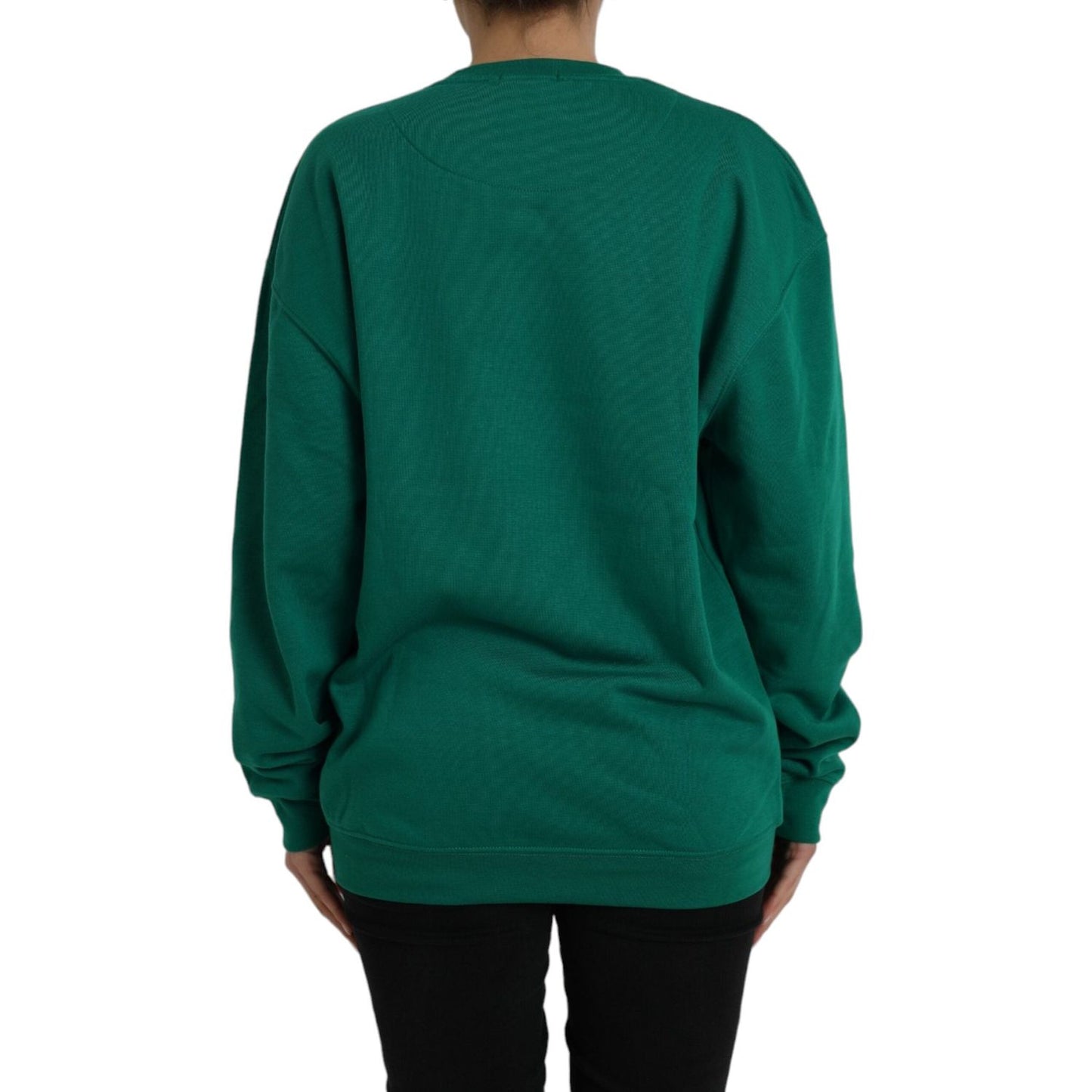 Philippe Model Green Cotton Logo Print Long Sleeves Pullover Sweater Philippe Model