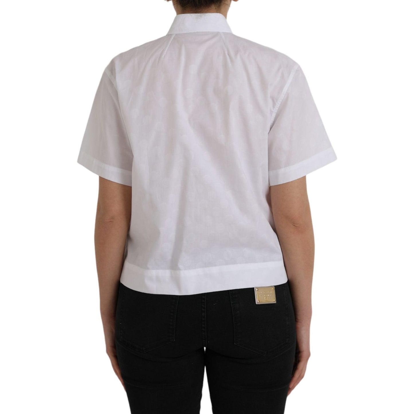 Dolce & Gabbana White Collared Short Sleeve Polo Shirt Top Dolce & Gabbana