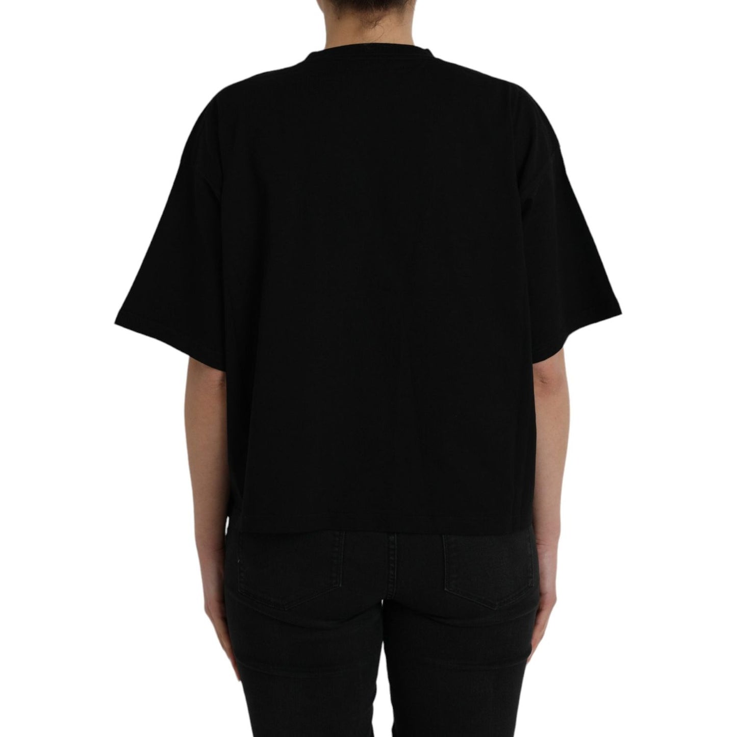 Balenciaga Black Cotton Logo Crew Neck Short Sleeves T-shirt Balenciaga