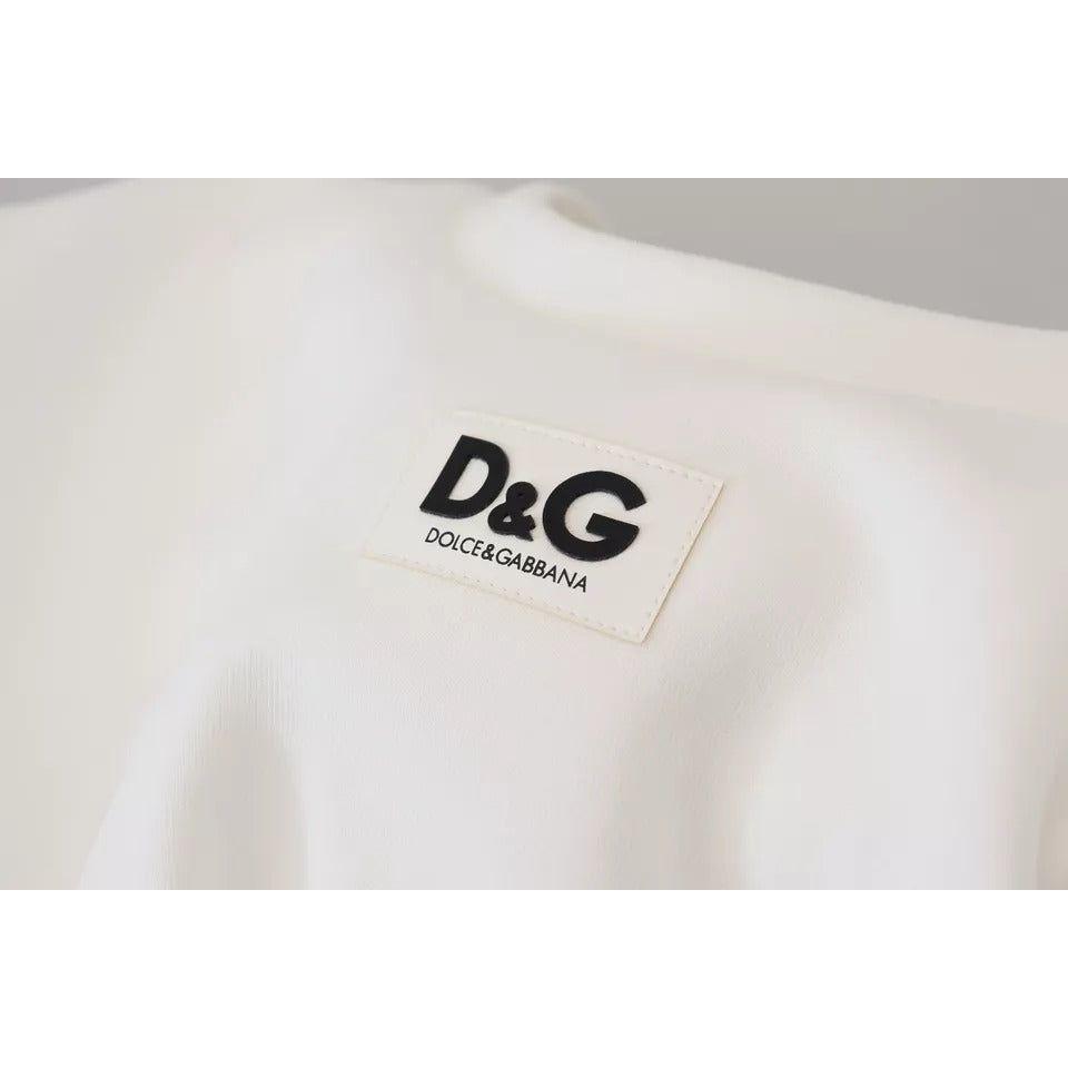 Dolce & Gabbana White Corset Stretch Top Cotton T-shirt Dolce & Gabbana