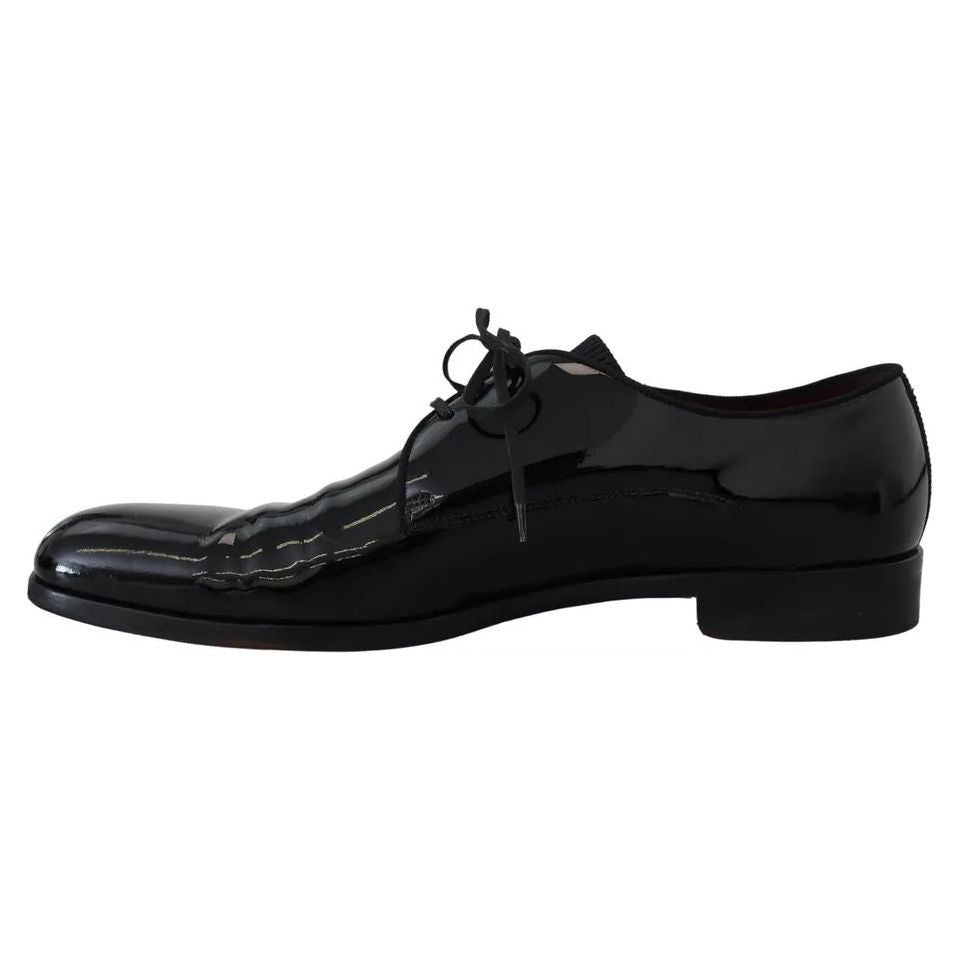 Dolce & Gabbana Black Patent Leather Derby Dress Shoes Dolce & Gabbana