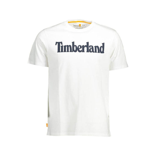 Timberland White Cotton Men T-Shirt Timberland