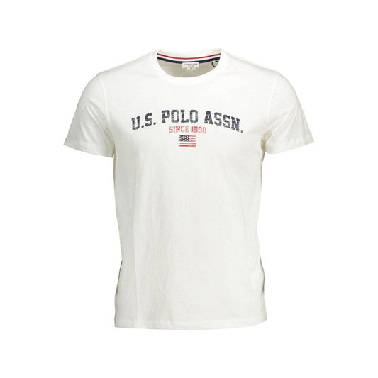 U.S. POLO ASSN. White Cotton Men T-Shirt