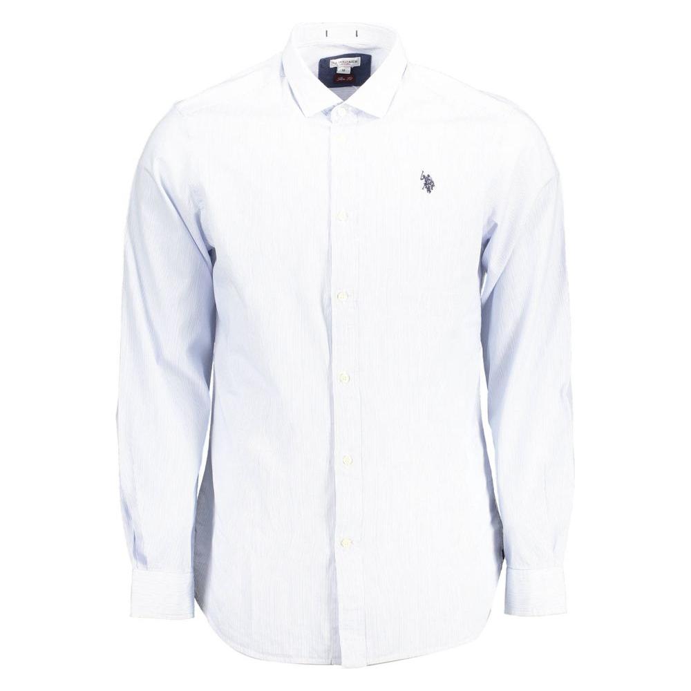 U.S. POLO ASSN. Light Blue Cotton Men Shirt U.S. POLO ASSN.