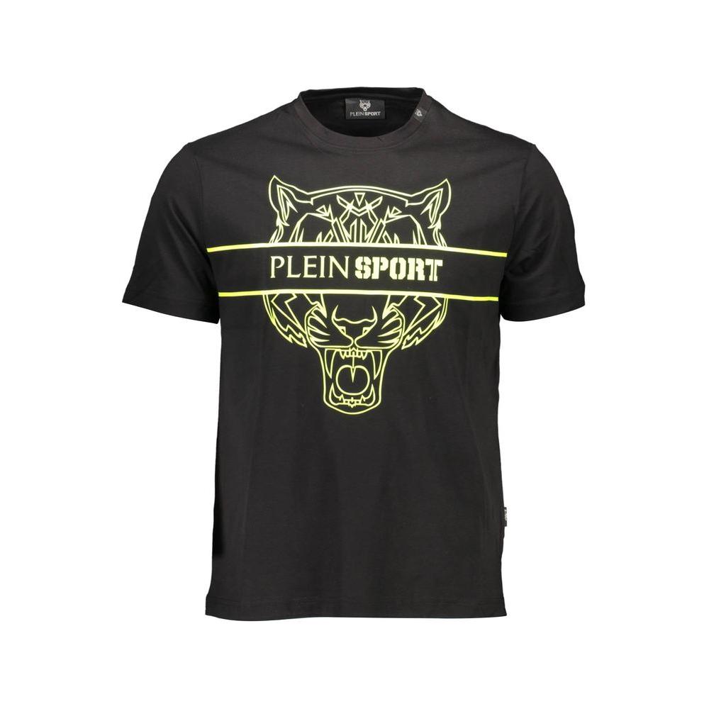 Plein Sport Black Cotton Men T-Shirt Plein Sport