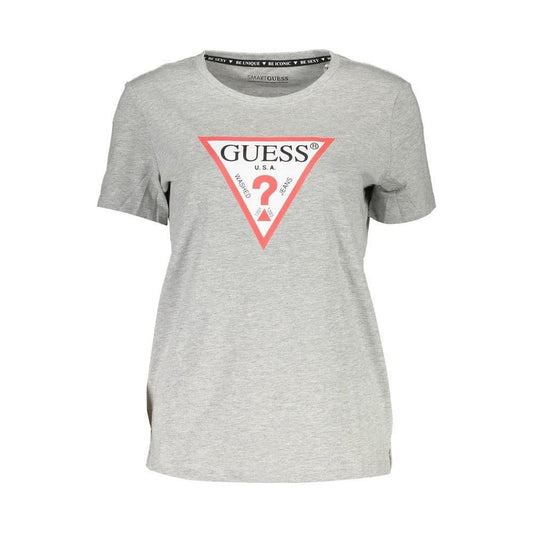 Guess Jeans Gray Cotton Women T-Shirt Guess Jeans