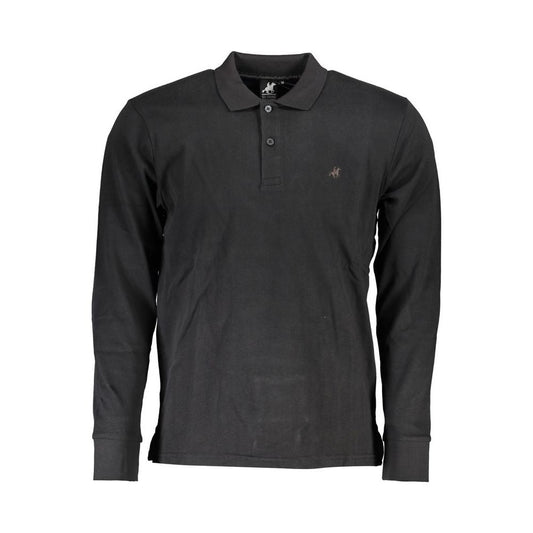 U.S. Grand Polo Black Cotton Polo Shirt