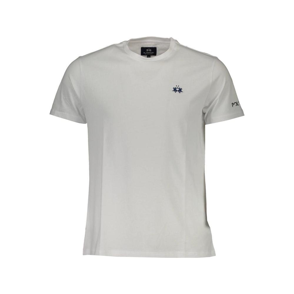 La Martina White Cotton Men T-Shirt La Martina