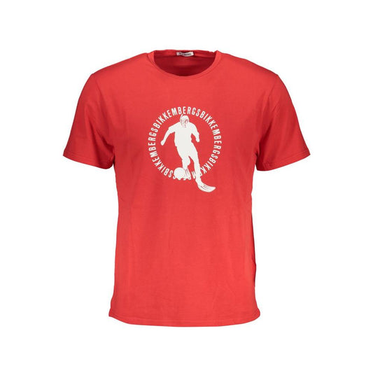 Bikkembergs Red Cotton T-Shirt Bikkembergs