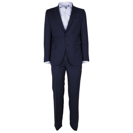 Made in Italy Blue Virgin Wool Men's Suit Made in Italy