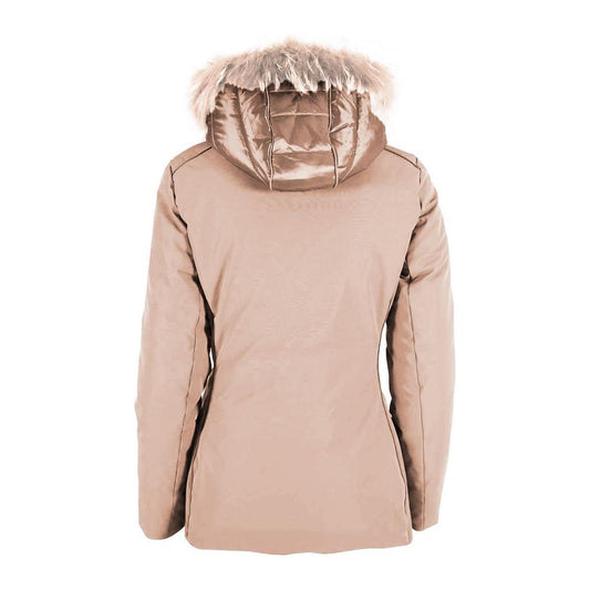 Yes Zee Beige Polyamide Women Jacket Yes Zee