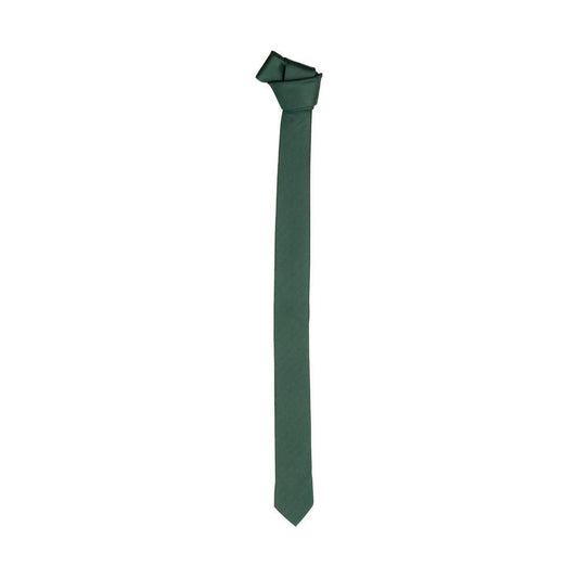 Emilio Romanelli Elegant Green Silk Slim Tie Emilio Romanelli