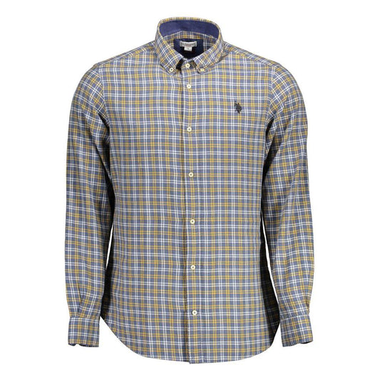 U.S. POLO ASSN. Blue Cotton Men Shirt