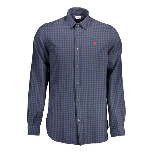 U.S. POLO ASSN. Blue Cotton Men Shirt