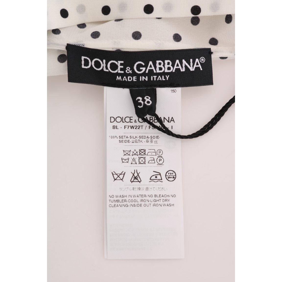 Dolce & Gabbana Chic Polka Dot Silk Blouse Dolce & Gabbana