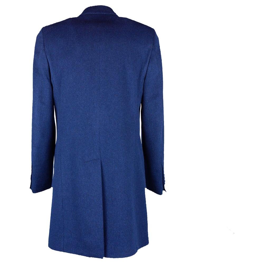 Made in Italy Blue Wool Vergine Jacket Made in Italy